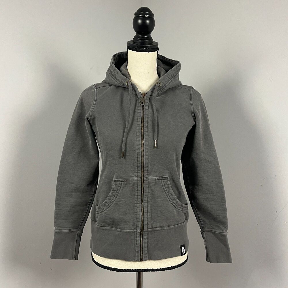 American Giant Classic Full Zip Hoodie Gray Small Scuff Women's XS